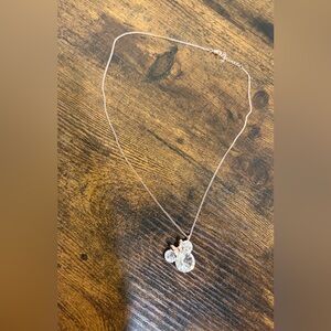 Disney Parks Necklace - Minnie Mouse Crystal Icon - Rose Gold